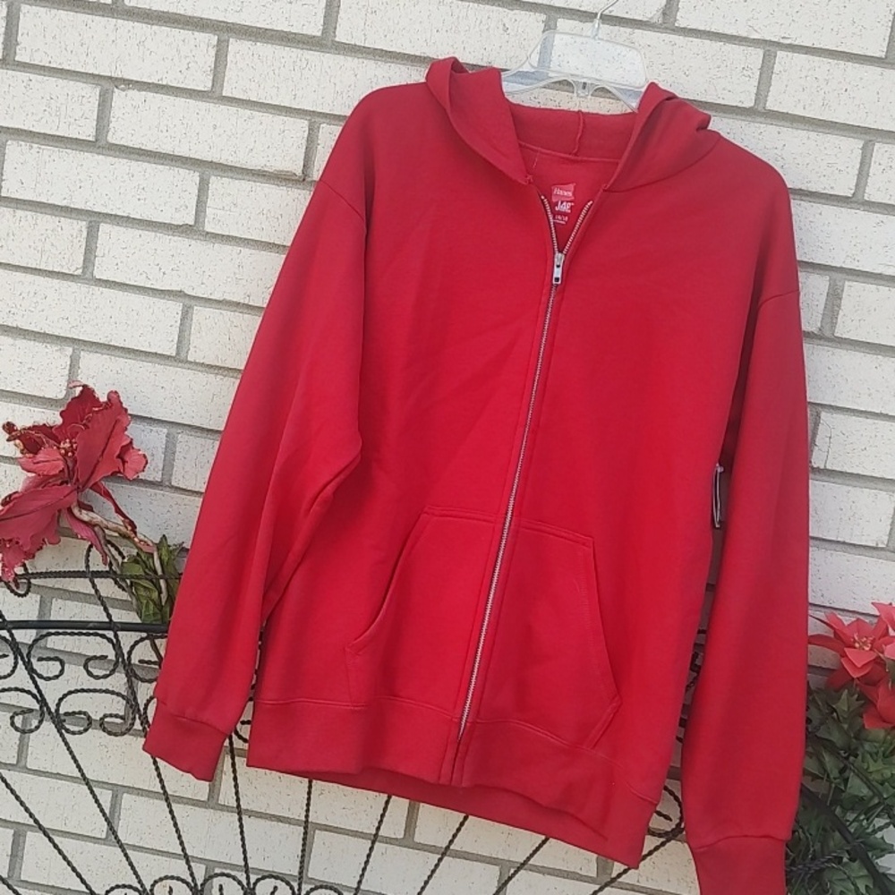 Youth Hanes Red, Hooded Jacket - - Picture 5 of 11